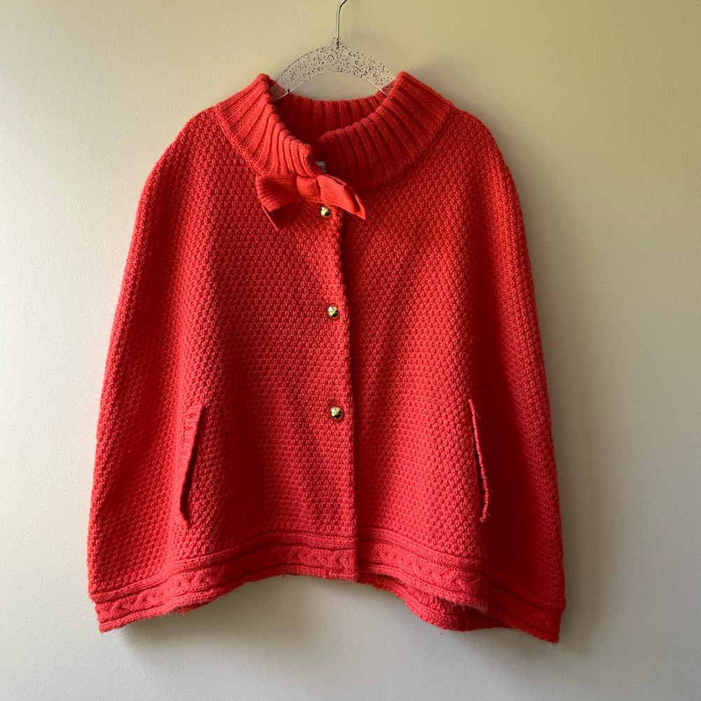 Janie and Jack Vibrant Cape with Bow Accent